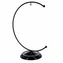 Crescent Moon Black Painted Metal Ornament Display Stand 8.8 Inches