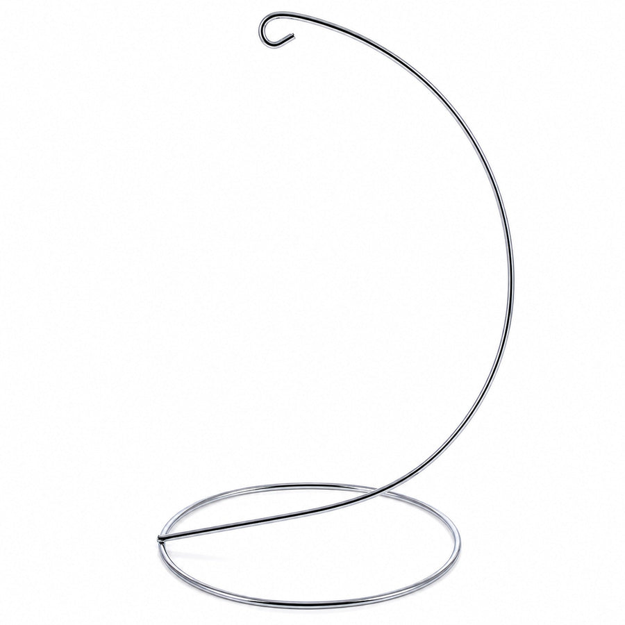 Open Frame Silver Metal Ornament Display Stand 9.2 Inches