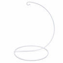 Open Frame White Painted Metal Ornament Display Stand 9.2 Inches
