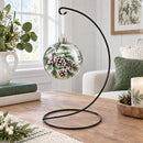 Open Frame Black Painted Metal Ornament Display Stand 9.2 Inches