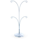 4-Arm Tree Branch Silver Metal Ornament Display Stand 12 Inches (Poland)