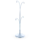 4-Arm Tree Branch Silver Metal Ornament Display Stand 12 Inches (Poland)