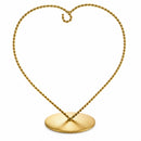 Heart-Shaped Twisted Gold Metal Ornament Display Stand 6.2 Inches