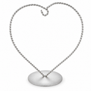 Heart-Shaped Twisted Silver Metal Ornament Display Stand 6.2 Inches