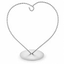 Heart-Shaped Twisted Silver Metal Ornament Display Stand 6.2 Inches (Poland)