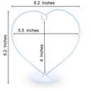 Heart-Shaped Twisted White Painted Metal Ornament Display Stand 6.2 Inches (Poland)