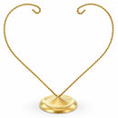 Open-Top Heart Twisted Gold Metal Ornament Display Stand 9 Inches (Poland)