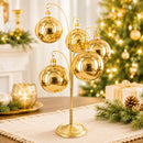 5-Arm Scroll Tree Branches Gold Metal Ornament Display Stand 14.5 Inches