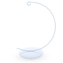 Solid Round Base White Painted Metal Ornament Display Stand 7.8 Inches (Poland)