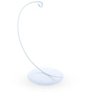 Solid Round Base White Painted Metal Ornament Display Stand 7.8 Inches (Poland)