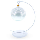 Solid Round Base White Painted Metal Ornament Display Stand 7.8 Inches (Poland)