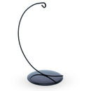 Solid Round Base Black Painted Metal Ornament Display Stand 7.8 Inches (Poland)