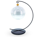 Solid Round Base Black Painted Metal Ornament Display Stand 7.8 Inches (Poland)