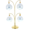4-Arm Tree Branch Gold Metal Ornament Display Stand 12 Inches (Poland)