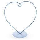 Heart-Shaped Twisted Silver Metal Ornament Display Stand 6.2 Inches (Poland)