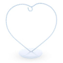 Heart-Shaped Twisted White Painted Metal Ornament Display Stand 6.2 Inches (Poland)