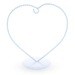 Heart-Shaped Twisted White Painted Metal Ornament Display Stand 6.2 Inches (Poland)
