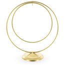 Contemporary Double Circle Gold Metal Ornament Display Stand 8.2 Inches (Poland)