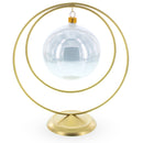Contemporary Double Circle Gold Metal Ornament Display Stand 8.2 Inches (Poland)