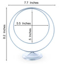Contemporary Double Circle Silver Metal Ornament Display Stand 8.2 Inches (Poland)