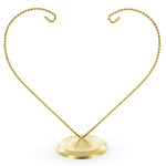 Open-Top Heart Twisted Gold Metal Ornament Display Stand 9 Inches (Poland)