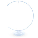 Crescent Moon Twisted White Painted Metal Ornament Display Stand 9 Inches (Poland)