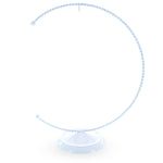 Crescent Moon Twisted White Painted Metal Ornament Display Stand 9 Inches (Poland)