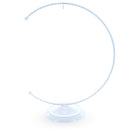 Crescent Moon Twisted White Painted Metal Ornament Display Stand 9 Inches (Poland)
