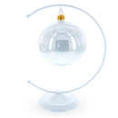 Crescent Moon Twisted White Painted Metal Ornament Display Stand 9 Inches (Poland)