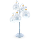 5-Arm Scroll Tree Branches Silver Metal Ornament Display Stand 14.5 Inches (Poland)