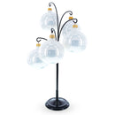 5-Arm Scroll Tree Branches Black Painted Metal Ornament Display Stand 14.5 Inches (Poland)