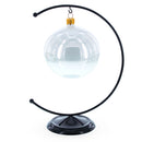 Crescent Moon Black Painted Metal Ornament Display Stand 8.8 Inches (Poland)