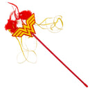 Cat Toy Wand - Wonder Woman Logo with Feather and Ribbons