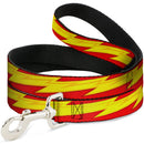 Dog Leash - The Flash Bolt Stripe Reds/Yellows