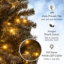 6/7 FT Artificial Christmas Tree with Bendable Top Section and Warm Light