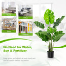 4 Feet Artificial Monstera Deliciosa Tree with 10 Leaves of Different Sizes