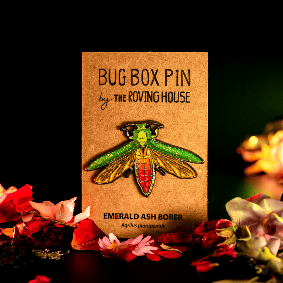 Emerald Ash Borer in Flight Enamel Pin