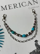 Authentic Pearl and Turquoise Purse Chain Set