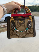 Authentic Pearl and Turquoise Purse Chain Set