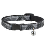 Cat Collar Breakaway - Superman Shield Camouflage Grays