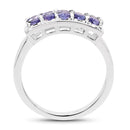 1.25 Carat Genuine Tanzanite .925 Sterling Silver Ring