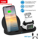 Wireless Charger 10W Fast Charging Station For iPhone Apple iWatch Series 5/4/3/2/1 AirPods Fit For iPhone 11/11Pro/XS/XR/MAX/X/8 Plus/8 Samsung Galax