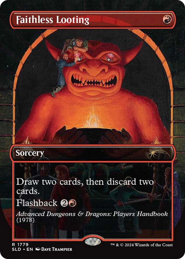 Faithless Looting (SLD-1779) - Secret Lair Drop (Borderless) Foil