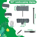 Plastic Landscape Edging 16FT Cobblestone Garden Border Kit