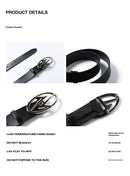 Double-layer Cowhide Belt Homemade Metal