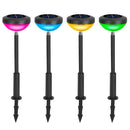 4Packs Solar Pathway Light Color Changing Garden Light Landscape Stake Ornamental Light for Yard Patio Lawn