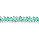 6.82 Carat Genuine Zambian Emerald .925 Sterling Silver Bracelet