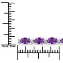 7.98 Carat Genuine Amethyst .925 Sterling Silver Bracelet