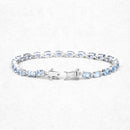 10.71 Carat Genuine Blue Topaz .925 Sterling Silver Bracelet