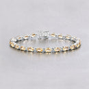9.03 Carat Genuine Citrine .925 Sterling Silver Bracelet